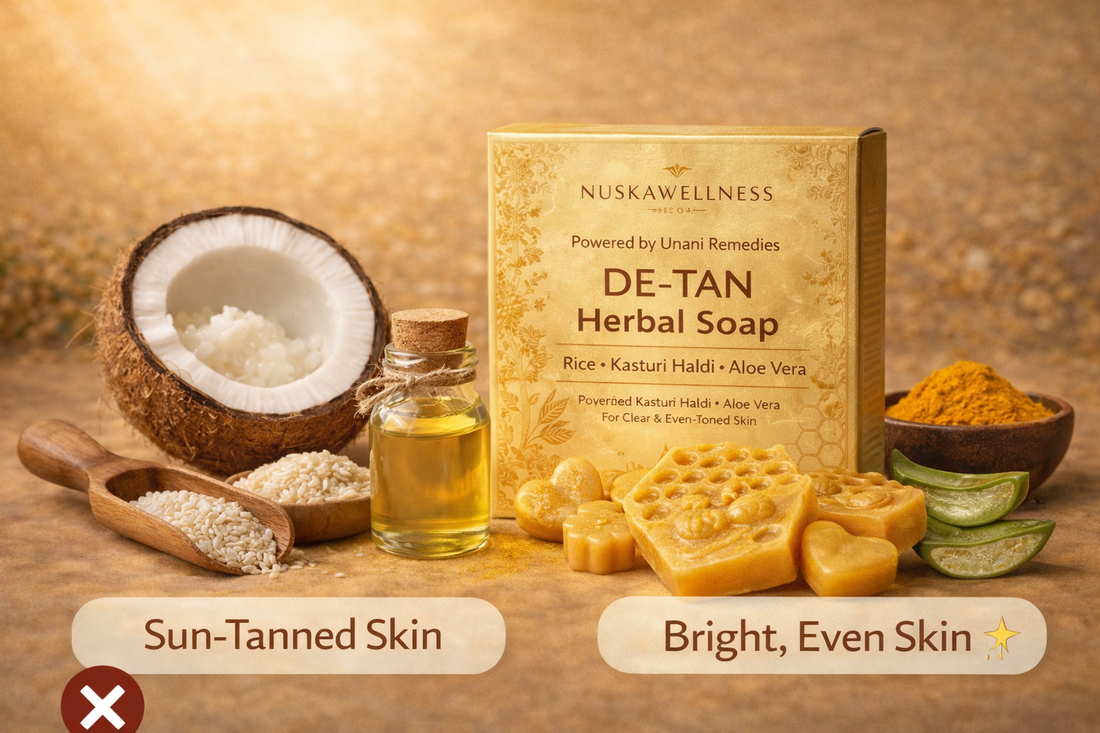 NuskaWellness De-Tan Herbal Soap (Gold)