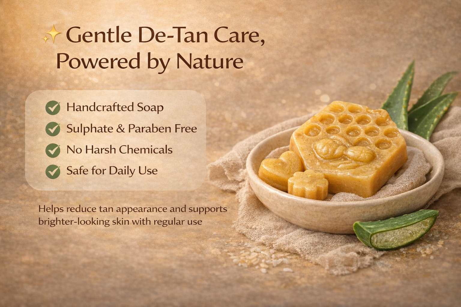 NuskaWellness De-Tan Herbal Soap (Gold)