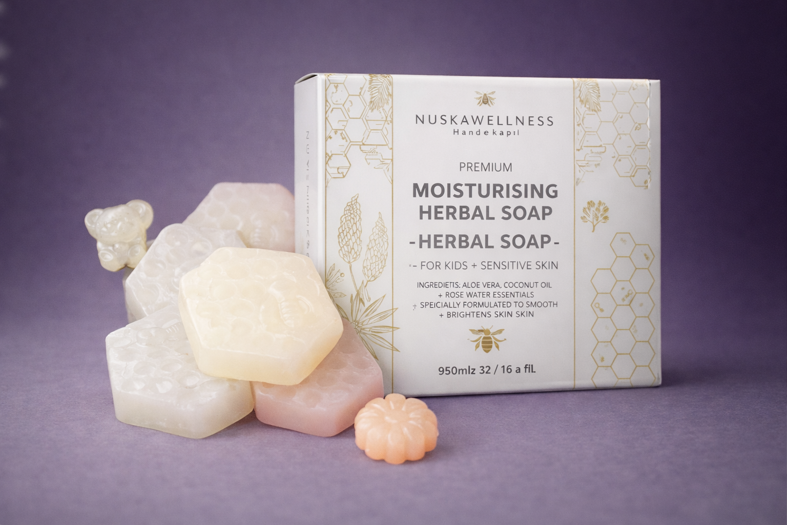 NuskaWellness Moisturising Herbal Soap (Kids & Sensitive Skin)