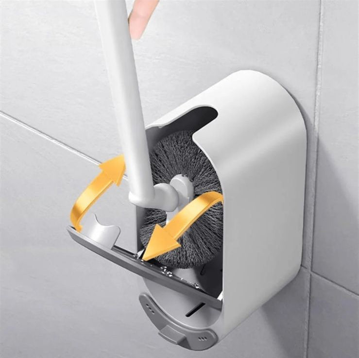 Wall-Mounted 360° WC Cleaner Brush