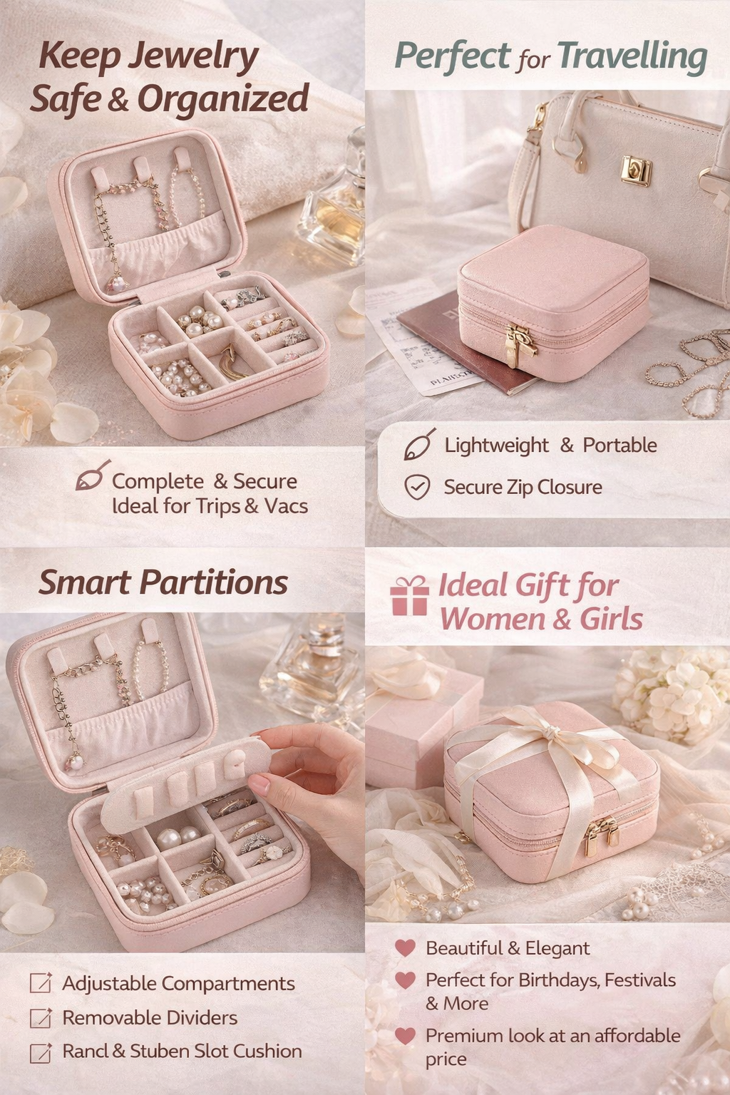 ✨ Jewelry Organizer Box — Elegant Storage for Your Precious Jewelry