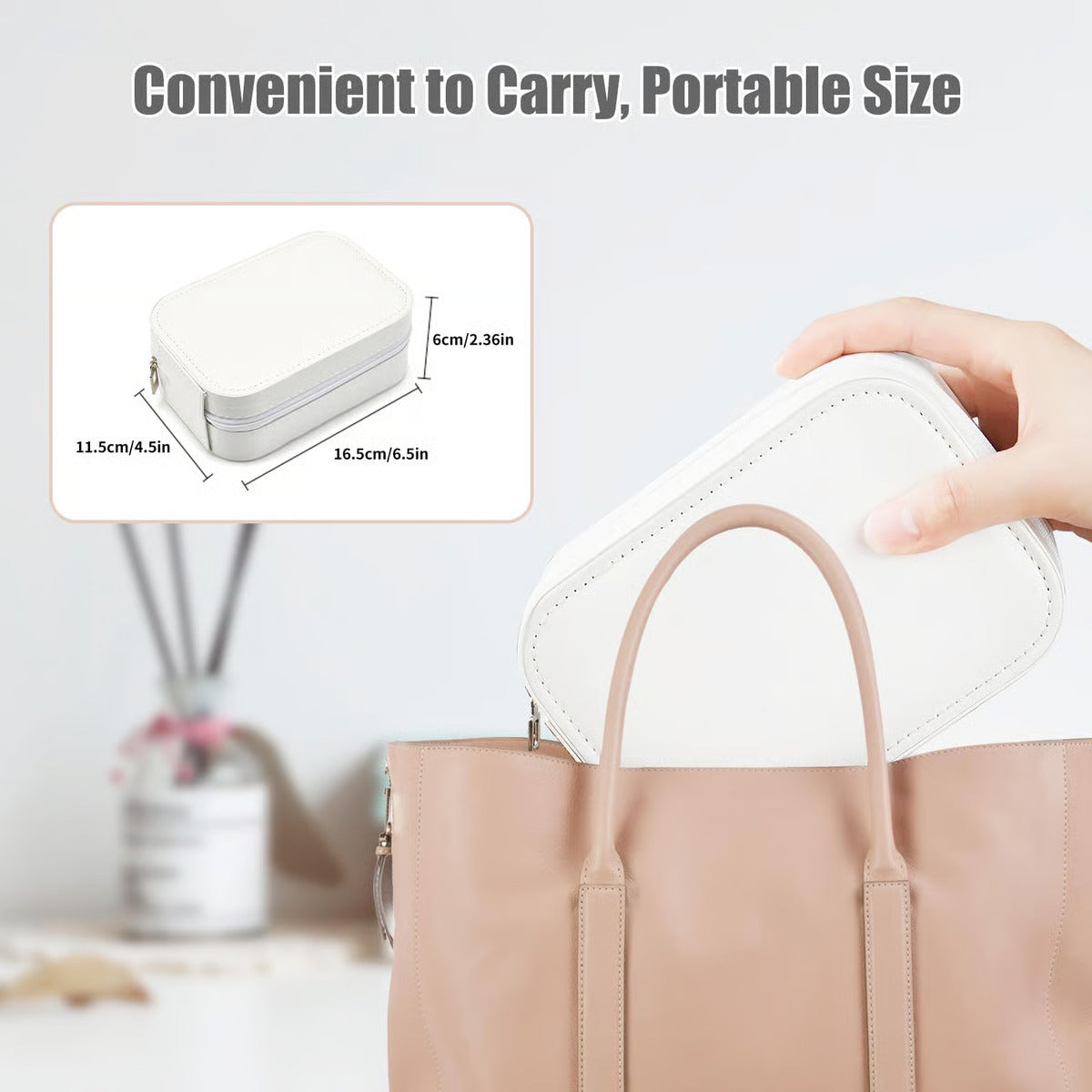 LED Makeup Organizer Box with Mirror & Lights