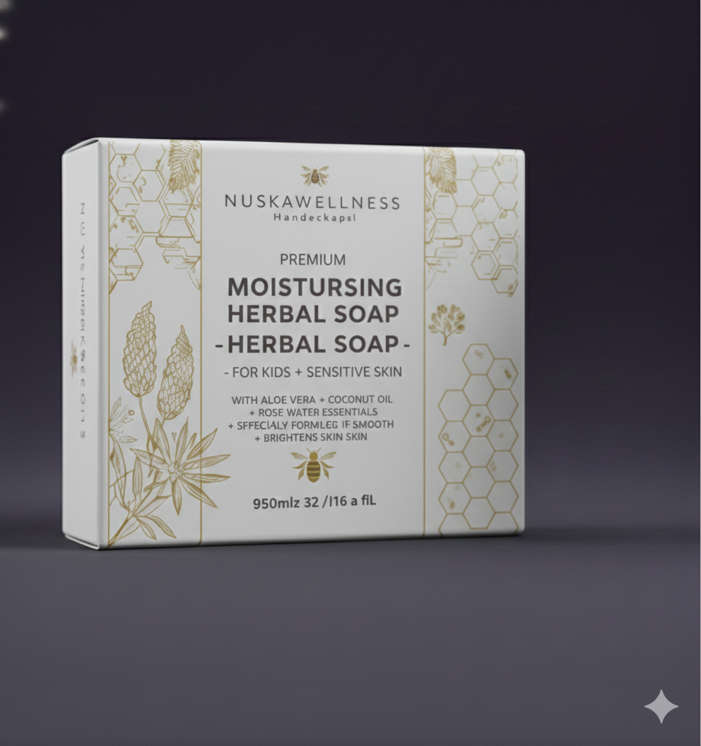 NuskaWellness Moisturising Herbal Soap (Kids & Sensitive Skin)