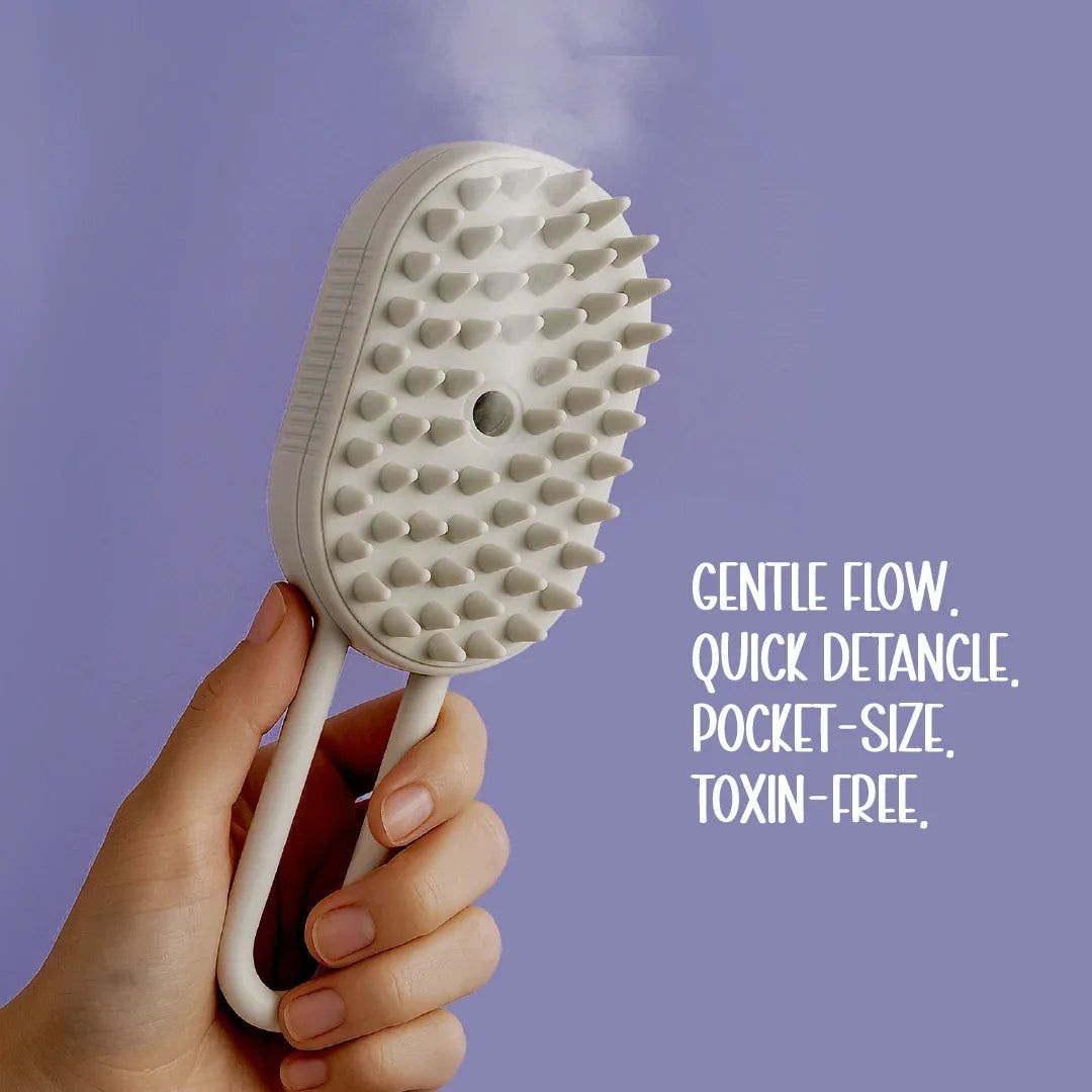Pet-Furr Mist Brush — Gentle Grooming with Hydrating Mist