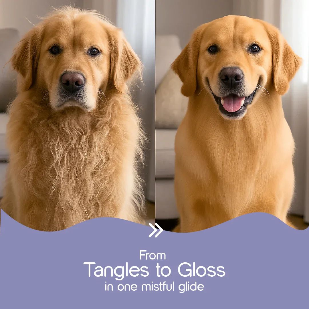 Pet-Furr Mist Brush — Gentle Grooming with Hydrating Mist